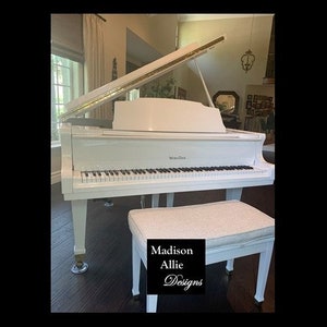 Custom Baby Grand Piano Bench Cushions - Piano Bench Cushion - Tufted Bench Cushion
