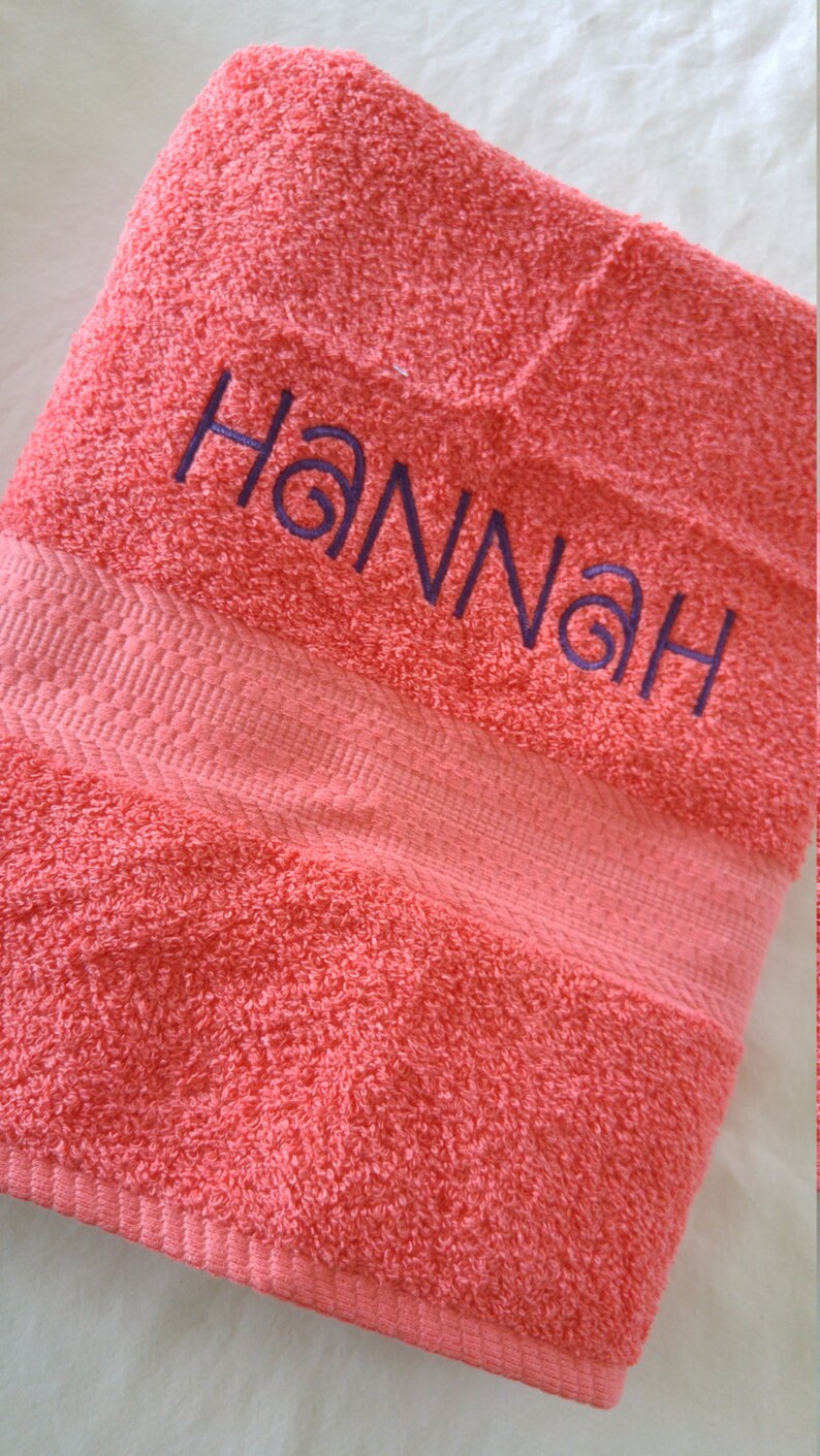Terrycloth PERSONALIZED BATH TOWEL name Kids Child's Etsy