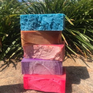 Moisturizing Bath Bars, Bundle of 5, You choose, Exfolaiting not included, 6oz Bars Very Moisturizing