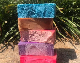 Moisturizing Bath Bars, Bundle of 5, You choose, Exfolaiting not included, 6oz Bars Very Moisturizing