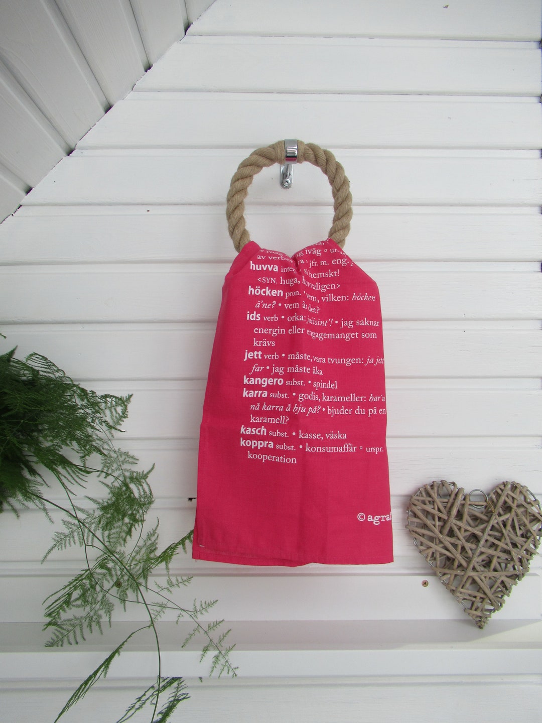 5.5 Rope Bathroom Set Ring Towel Holder Nautical Decor Etsy