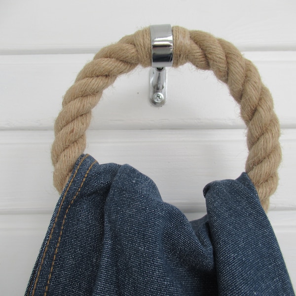 Hand Towel Holder Bathroom Nautical Etsy