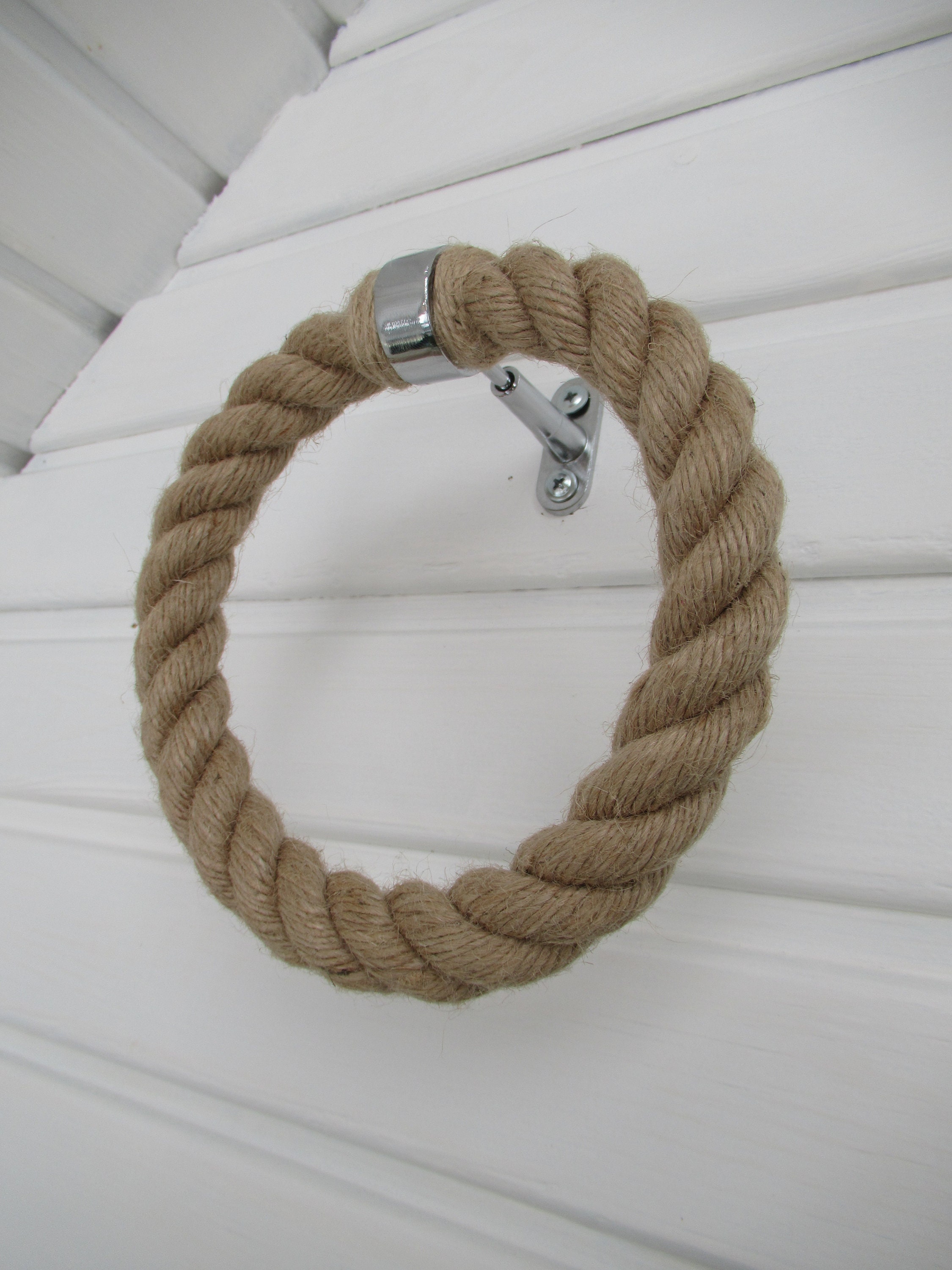 5 to 7.5 Rope Towel Rack Bathroom Towel Ring Nautical - Etsy