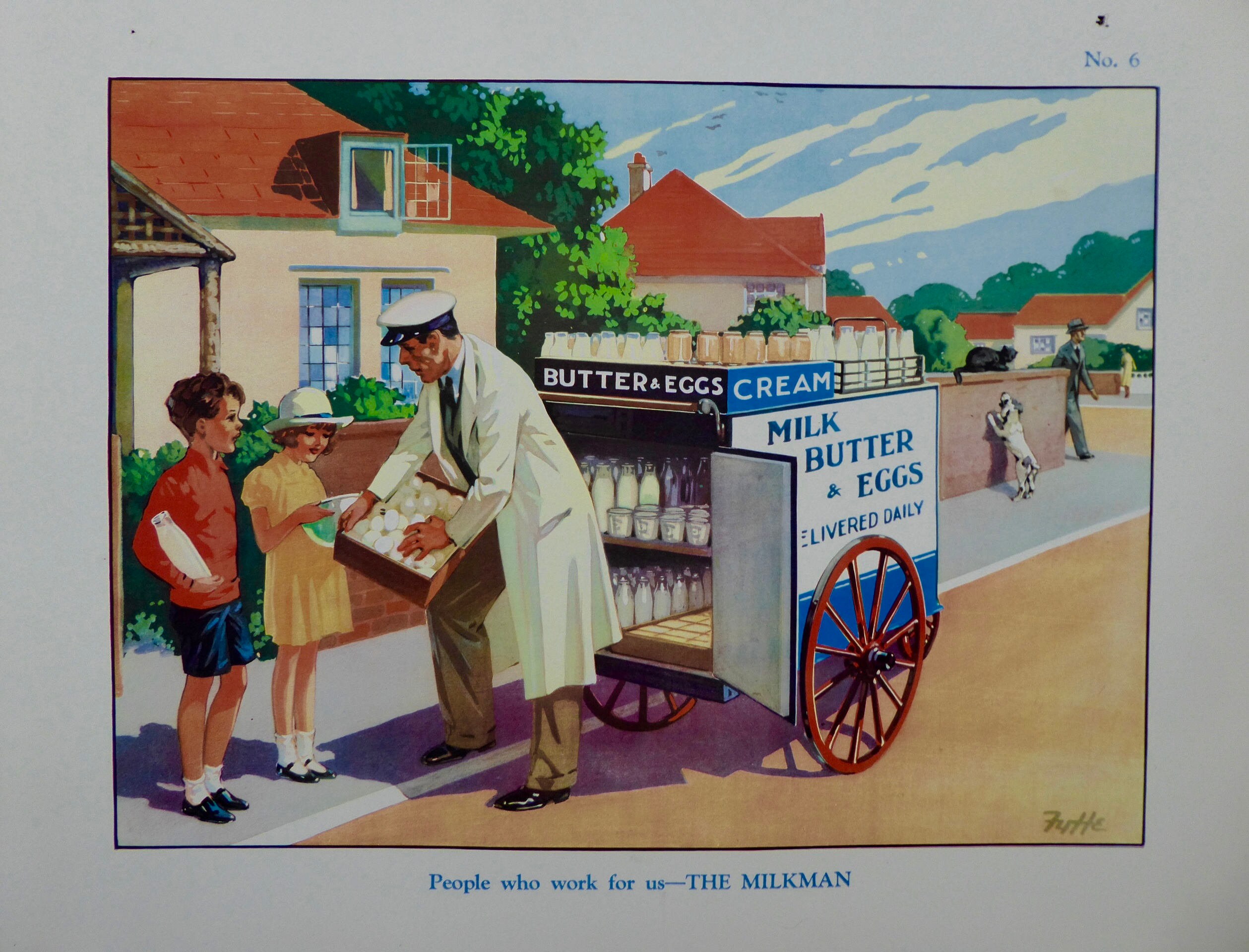 Vintage Poster The Milkman School Series Enid Blyton British