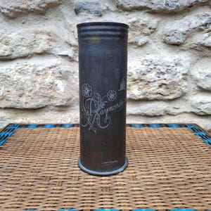 WW1 Trench Art Shell: 1910 German Brass Case - Raymonde & Cherese