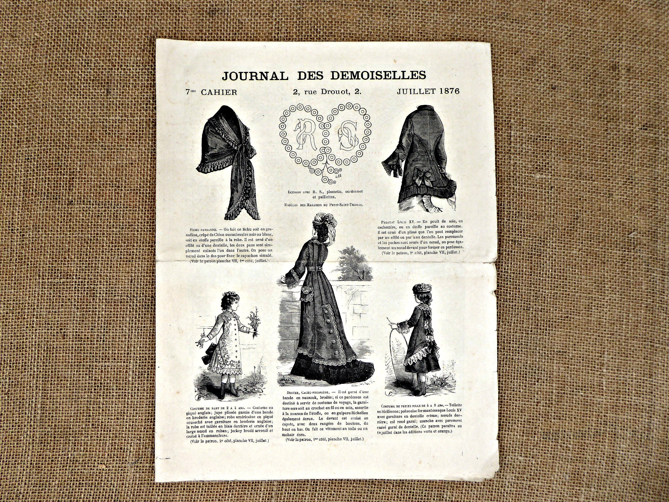 Vintage French Magazine Journal Des Demoiselles Etsy
