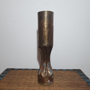 Trench Art, Army, French WW1 Shell, Brass Shell, World War 1, French Shell, Gift for Him, Militaria, The Great War, Shell Casing, Military.