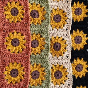 Crochet Sunflower Bohemian Headband Boho Tie Back Bandana image 9