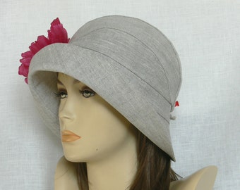 Linen hat, summer hat, women's hat, Oeko-Tex® Standard 100