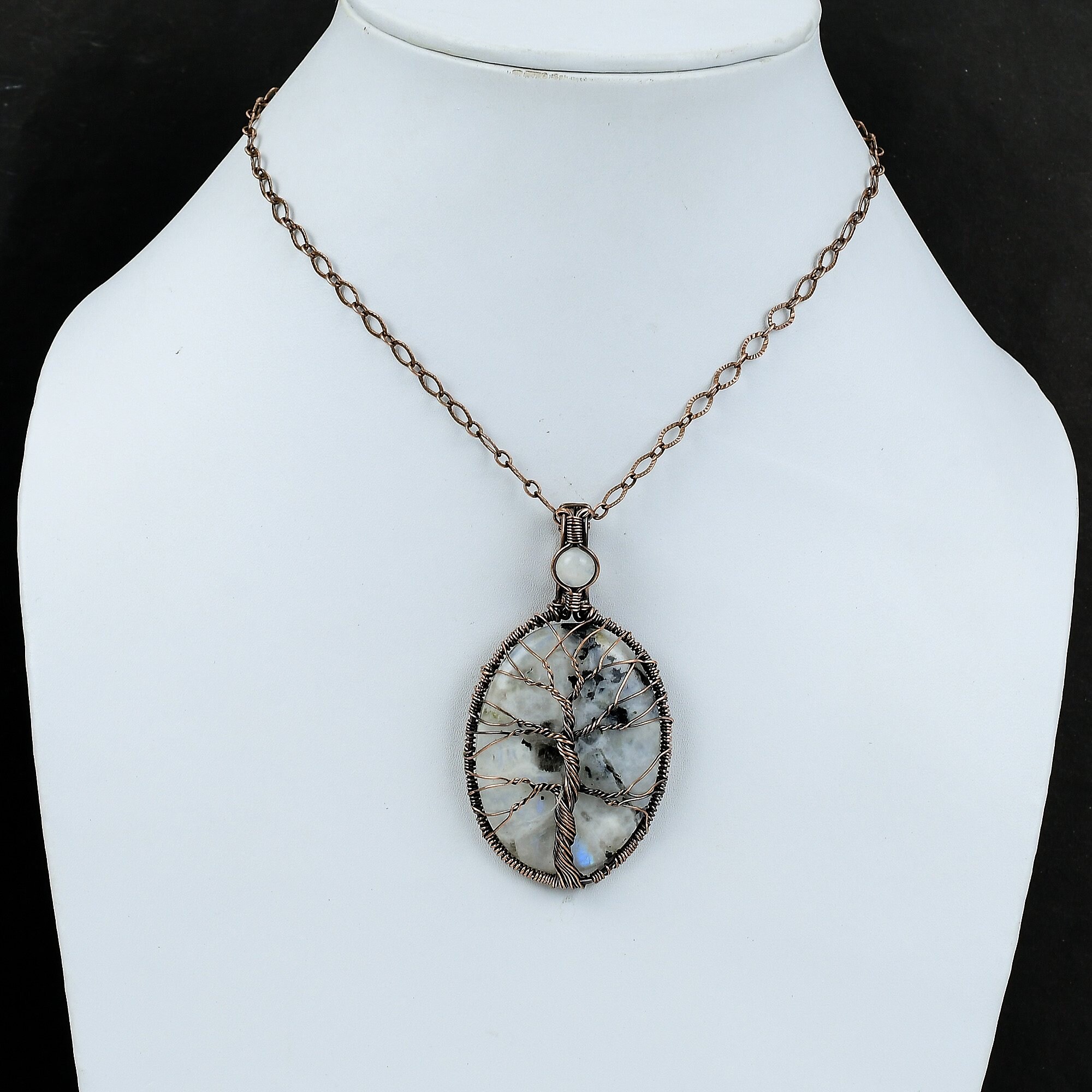 Pietra di Luna Pendente in Argento - Dimora degli Angeli Gioielli