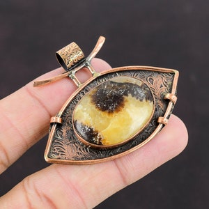 Septarian Pendant Copper Pendant Genuine Gemstone Pendant Special Occasion Gift Handmade Pendant Septarian Copper Jewelry Pendant For Women