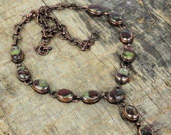 Drakenbloedsteenketting elektrogevormde koperen verstelbare ketting ketting edelsteen koperen sieraden handgemaakte geboortesteen ketting cadeaus voor moeder