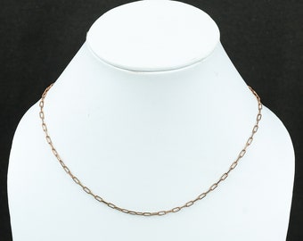 Collana con catena in rame fatta a mano, gioielli in rame puro (18-20 pollici)