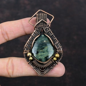 Ocean Jasper Pendant Copper Wire Wrapped Gemstone Pendant Awesome Copper Jewelry Brand New Pendant Handmade Amazing Jewelry Gift For Friend