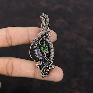 Regenbogen Mystic Topas Anhänger Kupferdraht eingewickelt Anhänger Designer Anhänger handgemachtes Kupfer Schmuck Geschenk für sie Draht eingewickelt Edelstein Schmuck