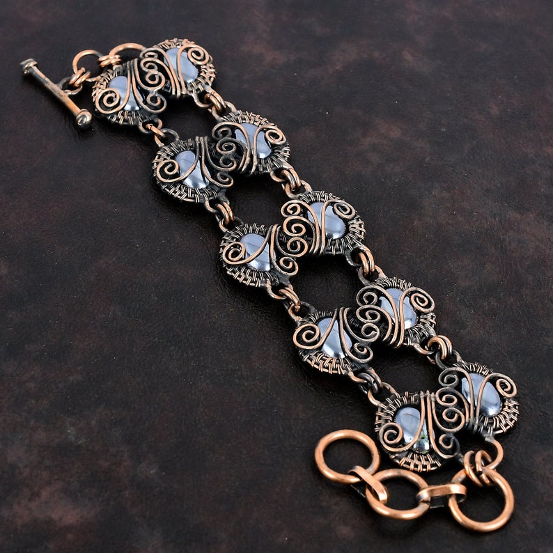 Shungite Bracelet Copper Wire Wrapped Bracelet Adjustable Chain ...