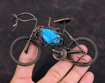 Smithsonite Pendant Copper Wire Wrapped Gemstone Pendant Copper Wire Jewelry Handmade Pendant Cycle Pendant Birthstone Jewelry Gift For Mom