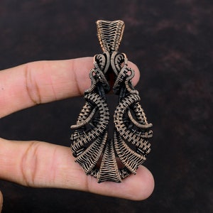 Copper Wire Wrapped Pendant Awesome Copper Jewelry Wire Design Pendant Wire Wrapping Jewelry Handmade Latest Design Pendant Gift For Mother