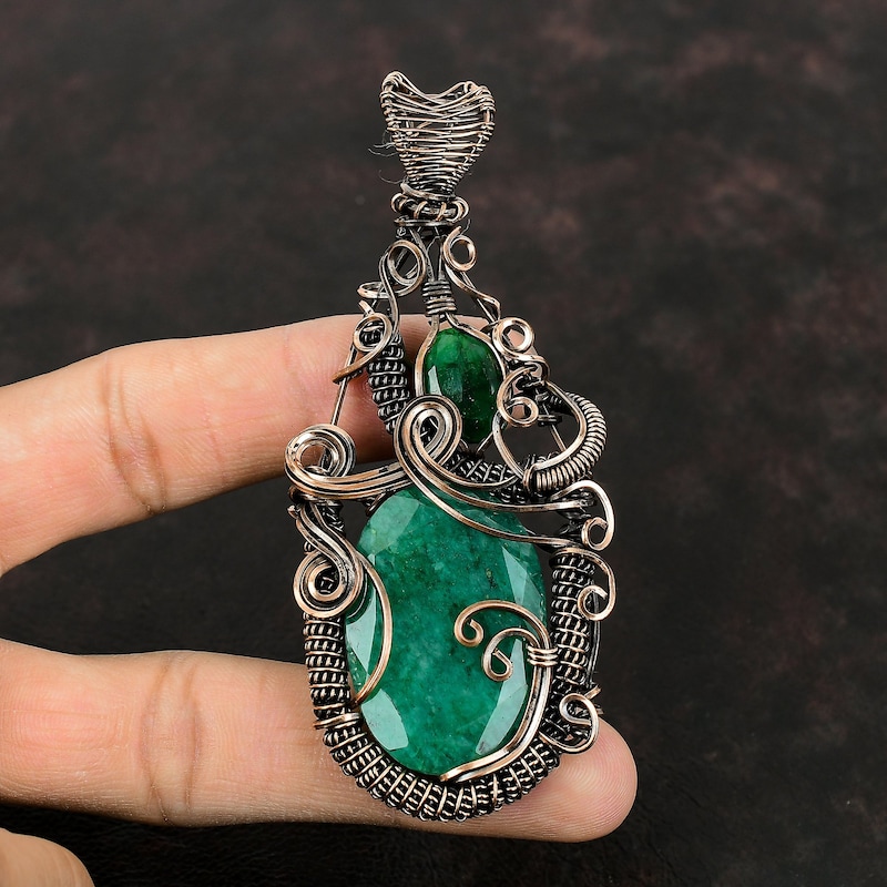 Emerald Pendant - Etsy