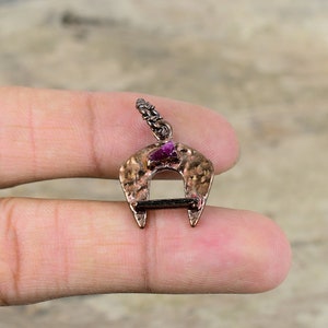 Pink & Green Tourmaline Rough Pendant Electroformed Copper Pendant Designer Jewelry Gemstone Handmade Pendant Electroformed Jewelry For Gift