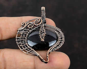 Sugilite Pendant, Handmade Copper Wire Wrapped Gemstone Jewelry