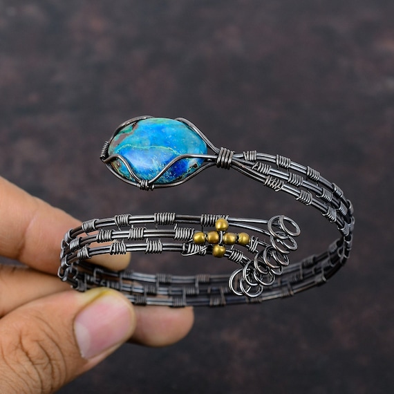 エスニック風彫刻オープンバングル ハンドメイド 銅製 エスニック模様 バングル エスニック風彫刻オープン