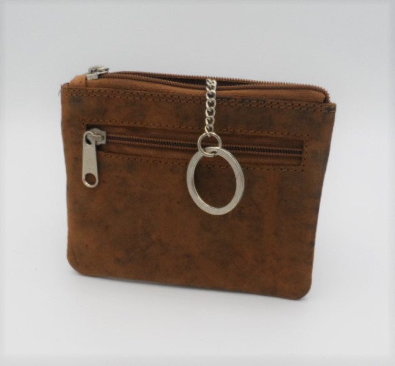 personal gift for men and women mini wallet Personalizable key pocket with card pockets and zip pocket