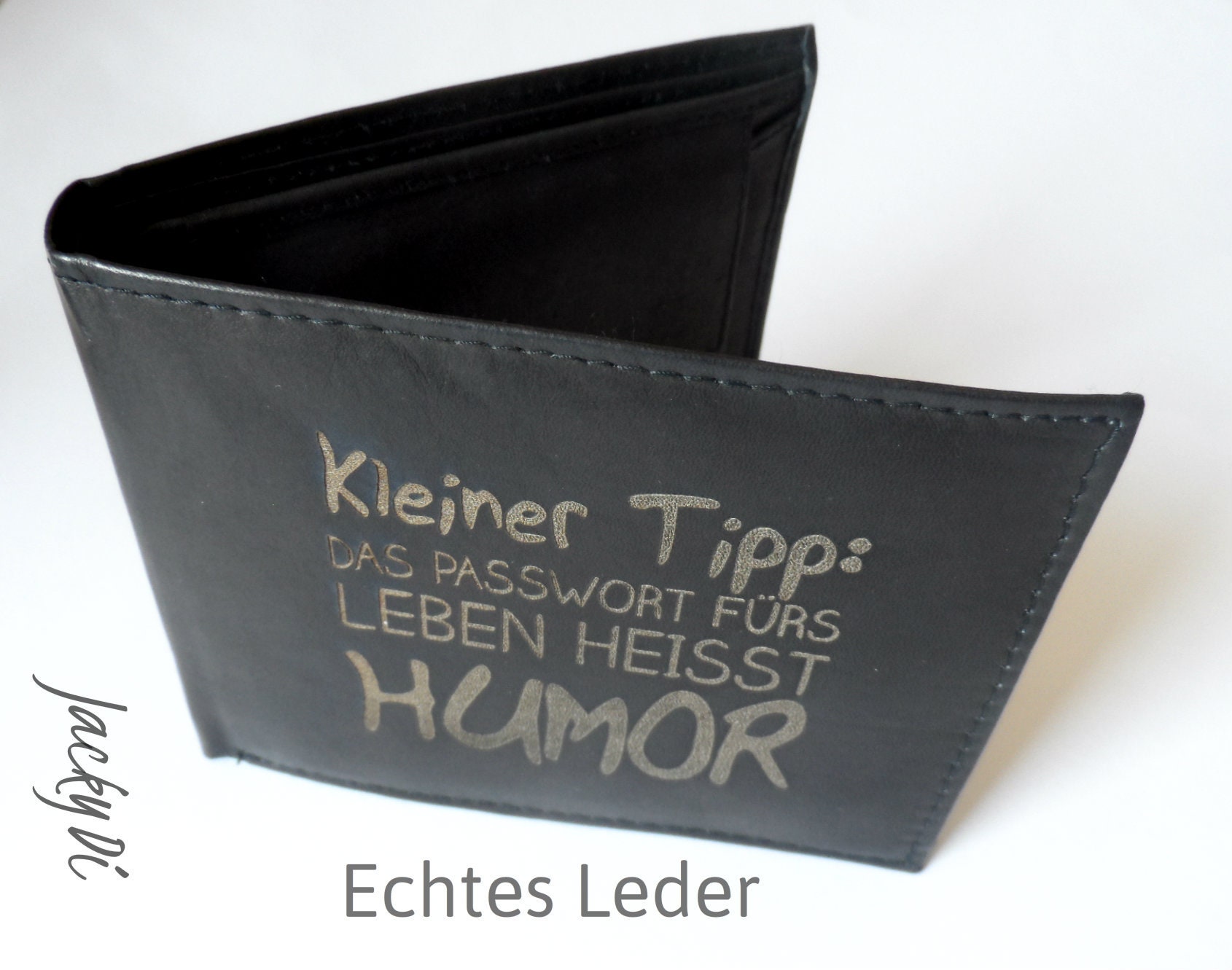 Gravur Herren Echtleder Geldbörse Spruch Kleiner Tipp... Etsy