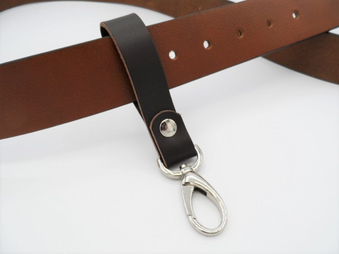 Customizable Leather Keychain Belt Pendant With Engraving Etsy Singapore