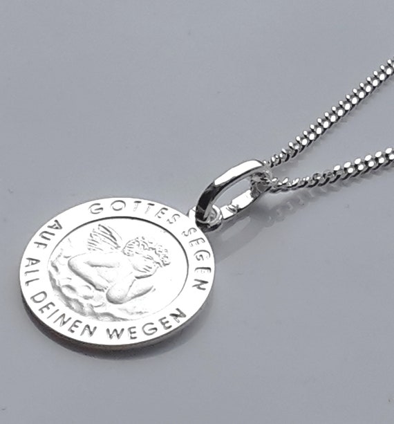 Remolque alas señora collar 925 real plata ala de ángel idea de regalo