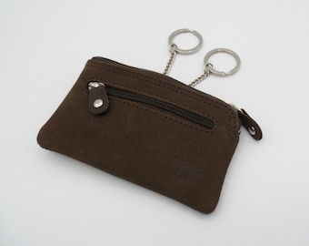 Personalized Key Bag with 2 Key Rings, Personal Gift for Men and Women, Mini Wallet