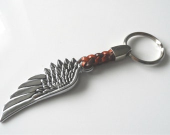 Keychain, wings, guardian angel, talisman, gnome gift, birthday present, pendant with wing, protector for on the go