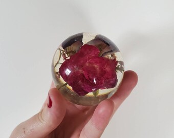 Genuine Multi-Gemstone Globe Pen in Red Rose Free Shipping Great Gift
