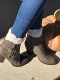 Updated colors!  Crocheted boot cuffs—Stocking stuffer