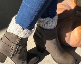 Updated colors!  Crocheted boot cuffs—Stocking stuffer