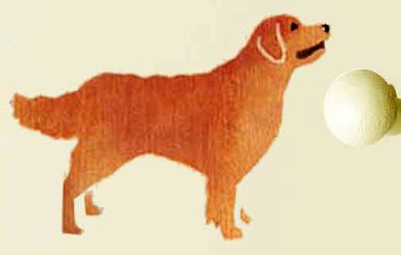 Golden Retriever Peg Board Wooden Coat Rack Peg Rack.