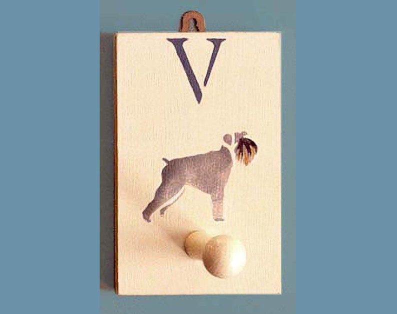 Wooden clothes rack Schnauzer Coat Peg Personalised gift.