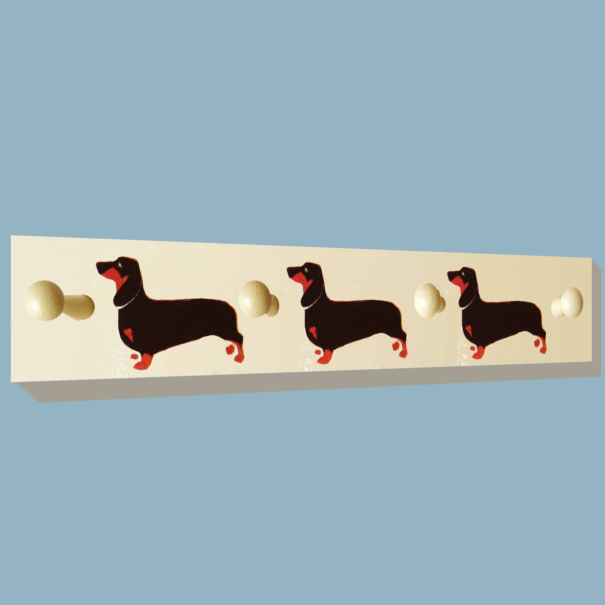 Dachshund Weiner Dog Wooden Coat Rack Hand Painted Coat Etsy