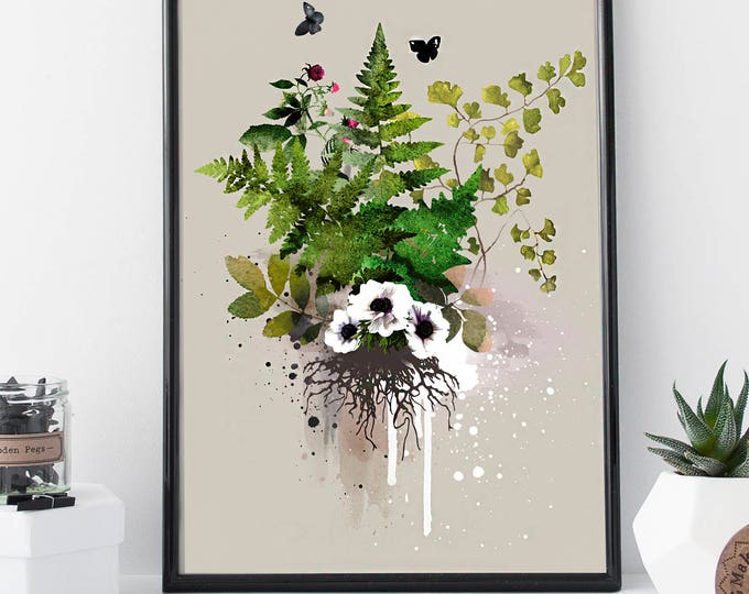 Image showcasing Botanical Wall Art, Greenery Art Print, Art Prints, Wall Art, Prints ...