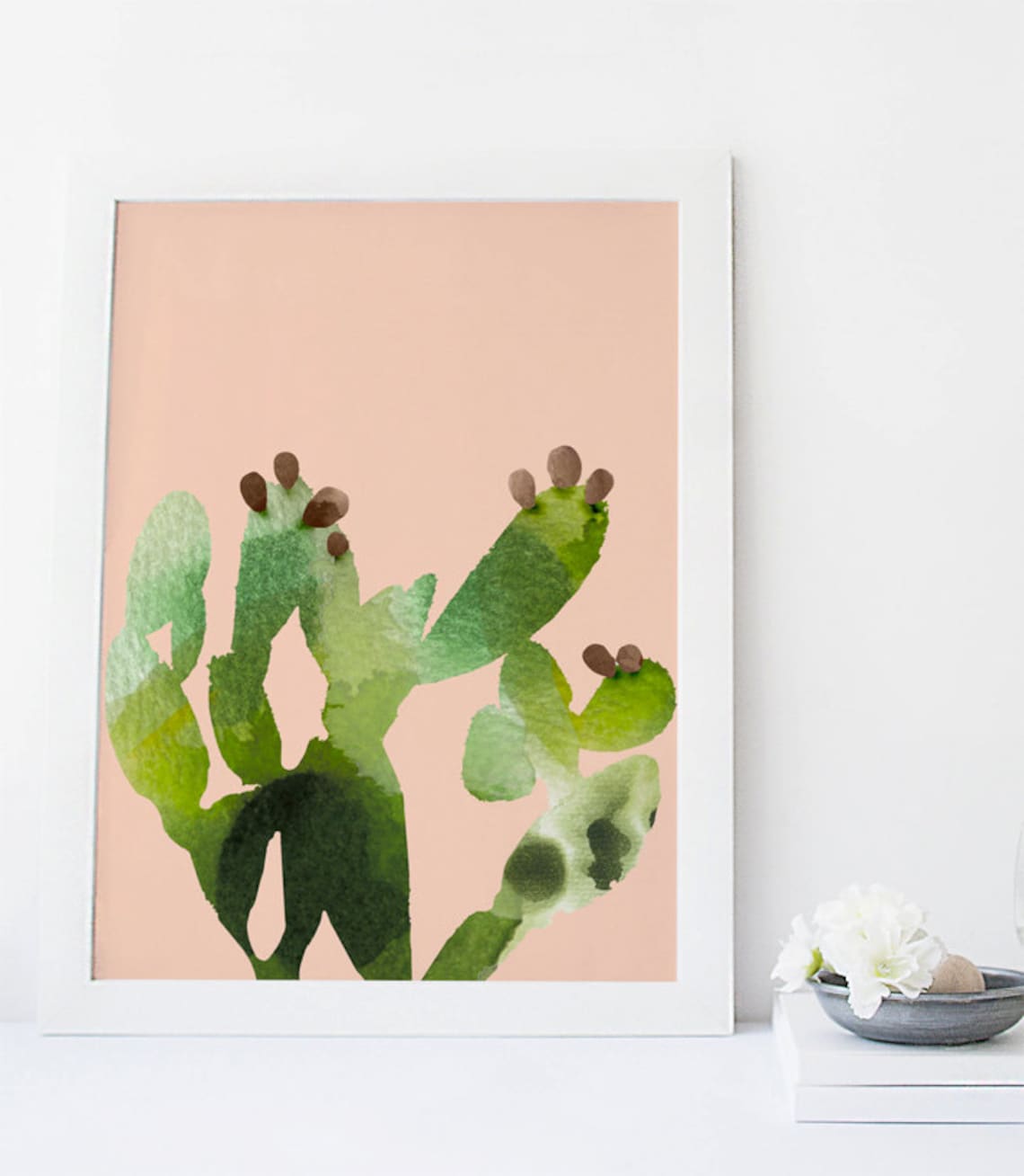 Cactus Wall Art Watercolor Succulent Poster Cacti Print Etsy UK