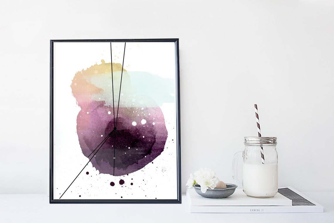 Abstract Watercolor Wall Art Art Print Watercolor Poster Etsy