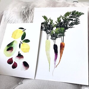 Fruit and vegetable wall art, kitchen art prints , food art, poster, watercolor art print, home wall decor, food poster, modern kitchen art image 5