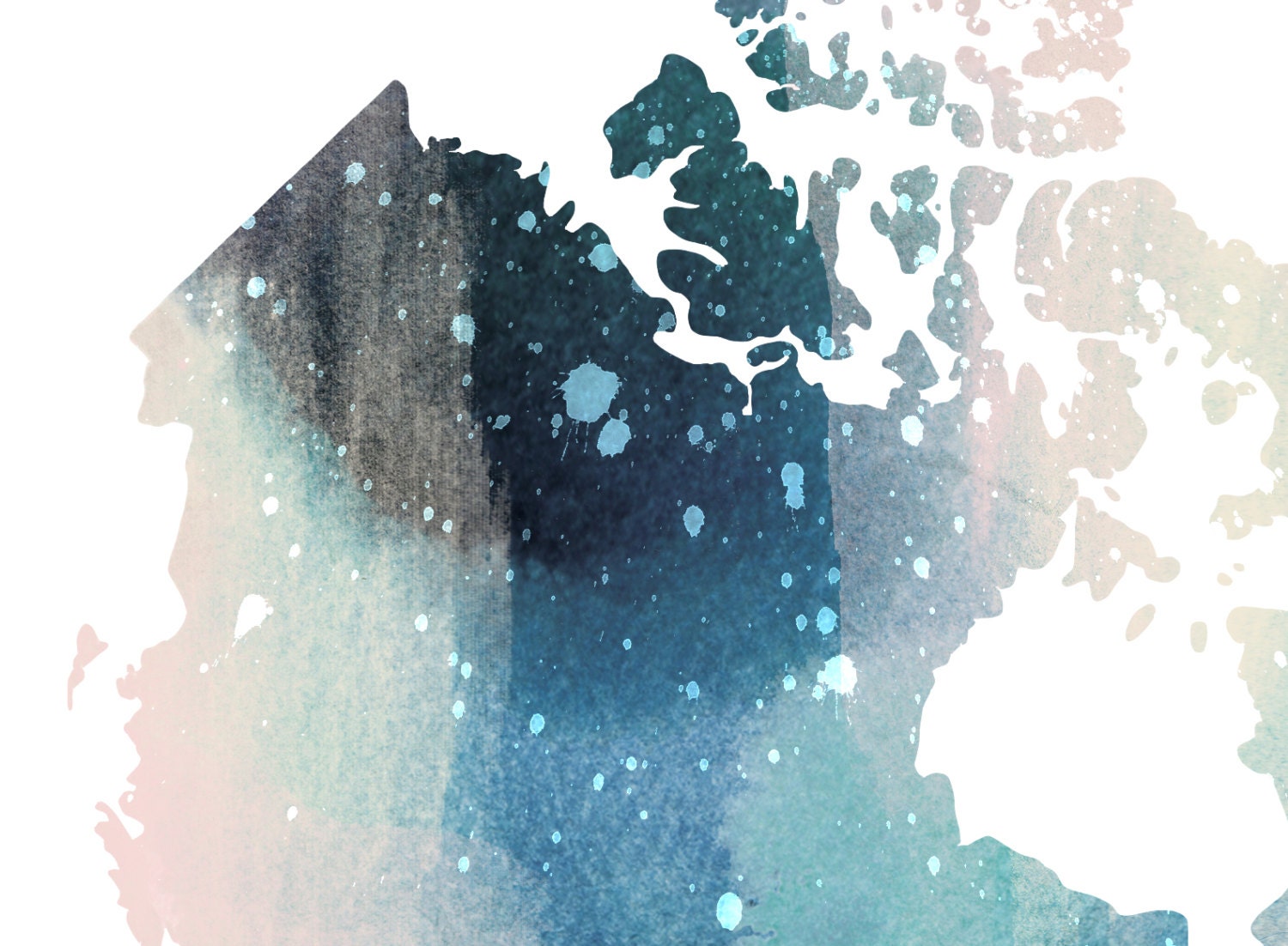 Canadian Map Art Print Wall Art Prints Canada Map Office Etsy