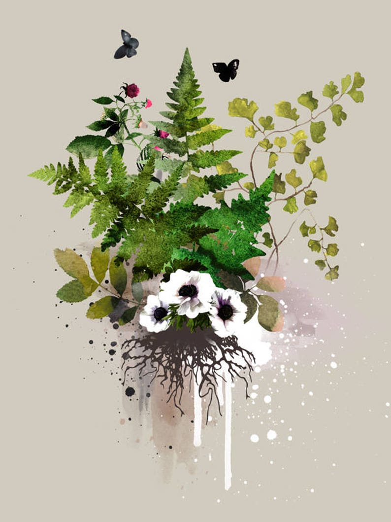 Botanical Wall Art Greenery Art Print Art Prints Wall Art Etsy