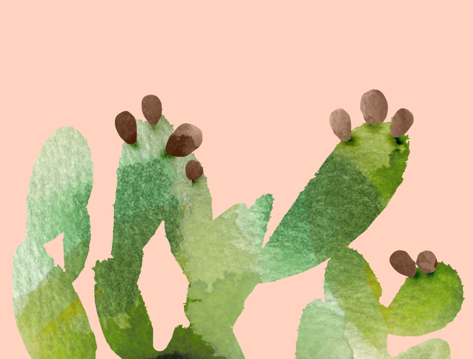 Cactus Wall Art Watercolor Succulent Poster Cacti Print Etsy UK