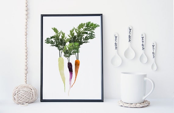 Carrot Wall Art Kitchen Art Print Wall Art Prints Poster Etsy
