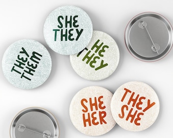 Earthy Pronoun 1.5" Pins