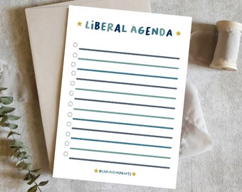 Liberal Agenda To Do List Notepad