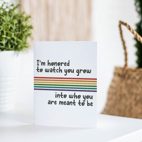 I'm Honored Coming Out Card, LGBTQ Card, Queer Cards