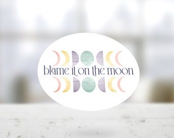 Blame it on the Moon Halloween Witchy Tarot Matte Sticker